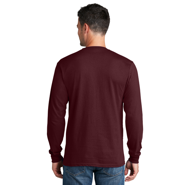Port & Company® 100% Cotton Full Color Long Sleeve Men's Tee