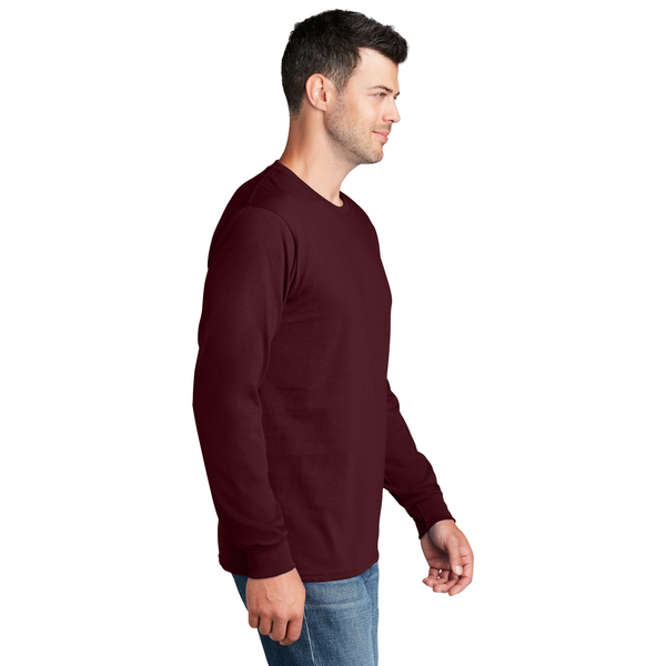 Port & Company® 100% Cotton Full Color Long Sleeve Men's Tee