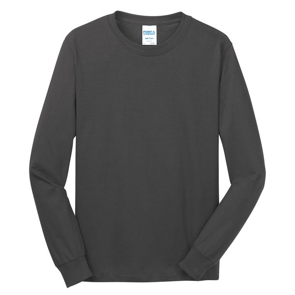 Port & Company® 100% Cotton Full Color Long Sleeve Men's Tee