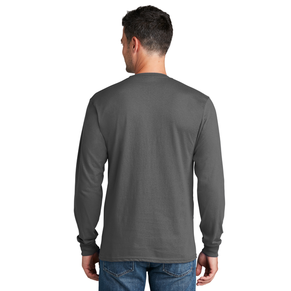 Port & Company® 100% Cotton Full Color Long Sleeve Men's Tee