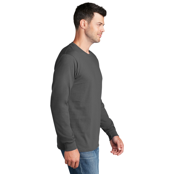 Port & Company® 100% Cotton Full Color Long Sleeve Men's Tee