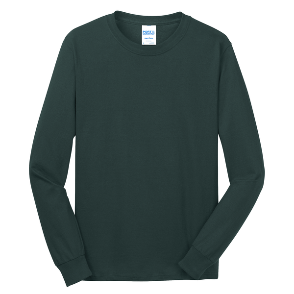 Port & Company® 100% Cotton Full Color Long Sleeve Men's Tee