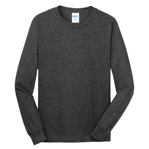 Port & Company® 100% Cotton Full Color Long Sleeve Men's Tee