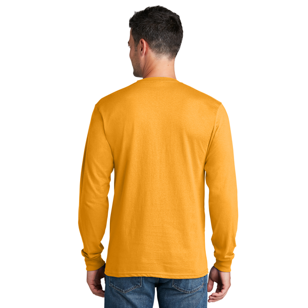 Port & Company® 100% Cotton Full Color Long Sleeve Men's Tee