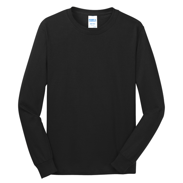 Port & Company® 100% Cotton Full Color Long Sleeve Men's Tee