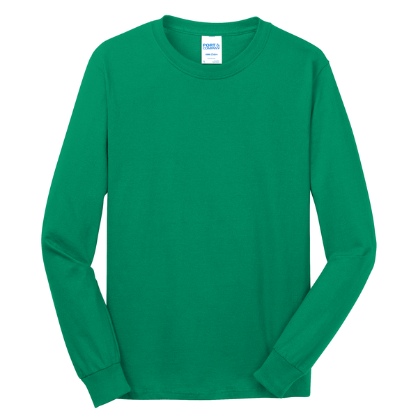 Port & Company® 100% Cotton Full Color Long Sleeve Men's Tee