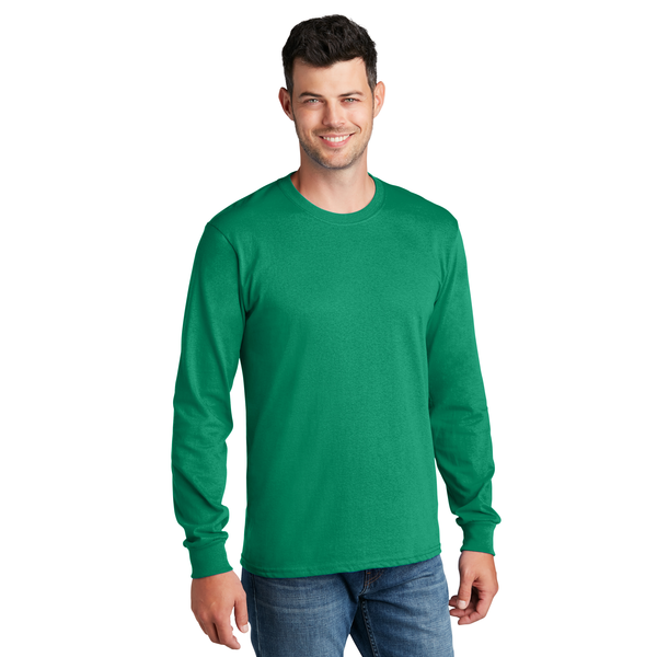 Port & Company® 100% Cotton Full Color Long Sleeve Men's Tee