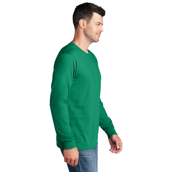 Port & Company® 100% Cotton Full Color Long Sleeve Men's Tee
