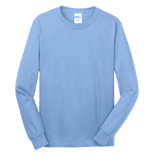 Port & Company® 100% Cotton Full Color Long Sleeve Men's Tee