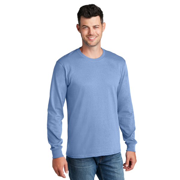Port & Company® 100% Cotton Full Color Long Sleeve Men's Tee