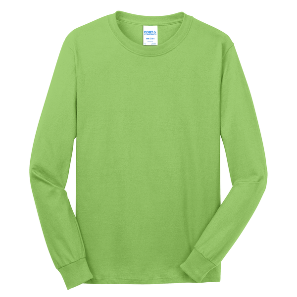 Port & Company® 100% Cotton Full Color Long Sleeve Men's Tee