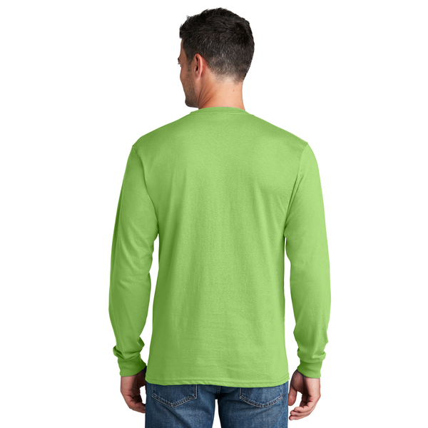 Port & Company® 100% Cotton Full Color Long Sleeve Men's Tee