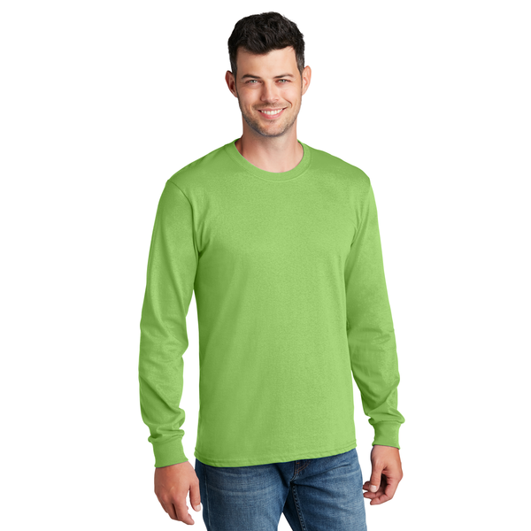 Port & Company® 100% Cotton Full Color Long Sleeve Men's Tee