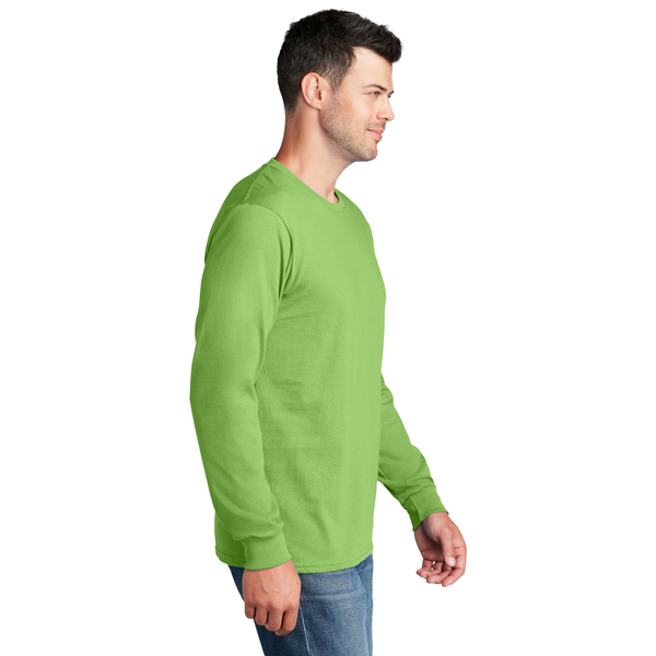 Port & Company® 100% Cotton Full Color Long Sleeve Men's Tee