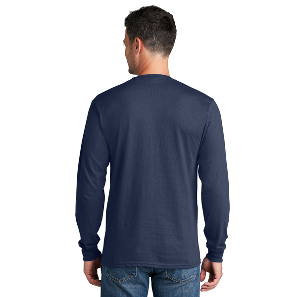 Port & Company® 100% Cotton Full Color Long Sleeve Men's Tee