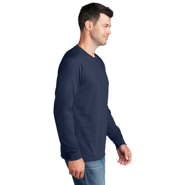 Port & Company® 100% Cotton Full Color Long Sleeve Men's Tee