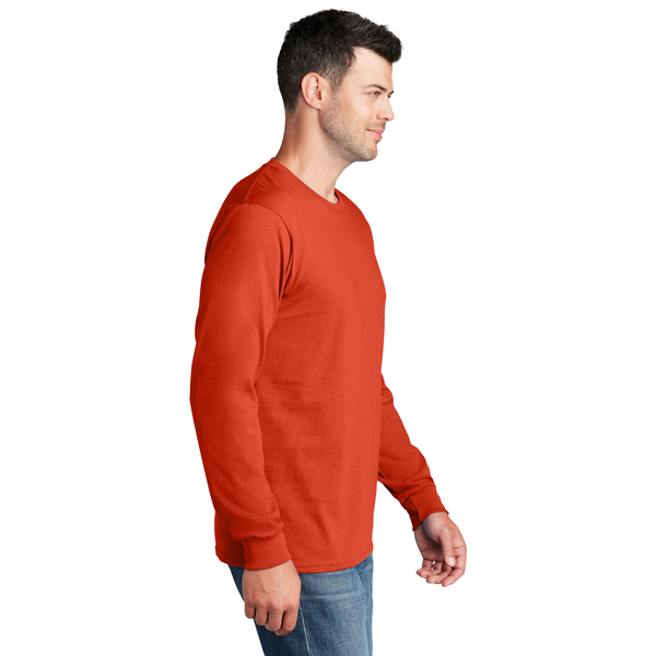 Port & Company® 100% Cotton Full Color Long Sleeve Men's Tee