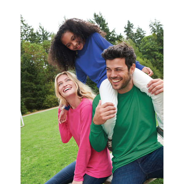 Port & Company® 100% Cotton Full Color Long Sleeve Men's Tee