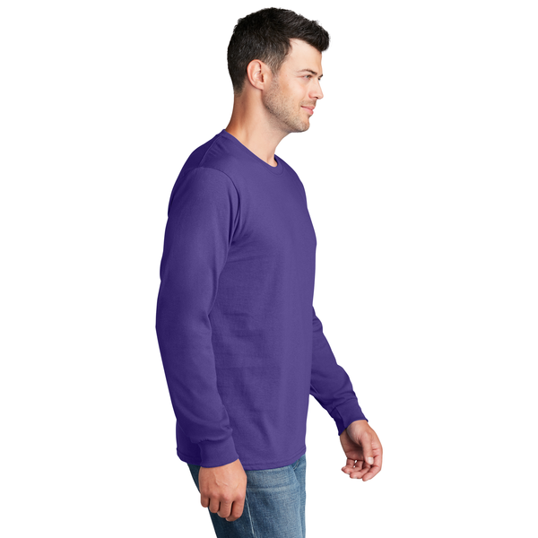 Port & Company® 100% Cotton Full Color Long Sleeve Men's Tee