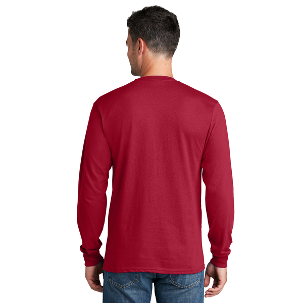 Port & Company® 100% Cotton Full Color Long Sleeve Men's Tee