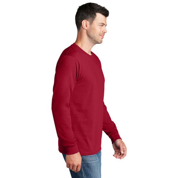 Port & Company® 100% Cotton Full Color Long Sleeve Men's Tee