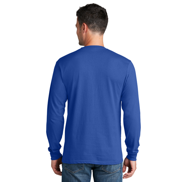 Port & Company® 100% Cotton Full Color Long Sleeve Men's Tee