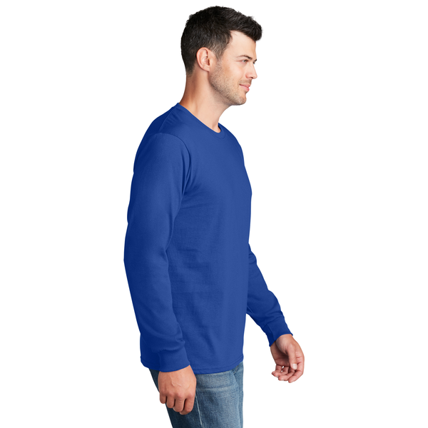 Port & Company® 100% Cotton Full Color Long Sleeve Men's Tee