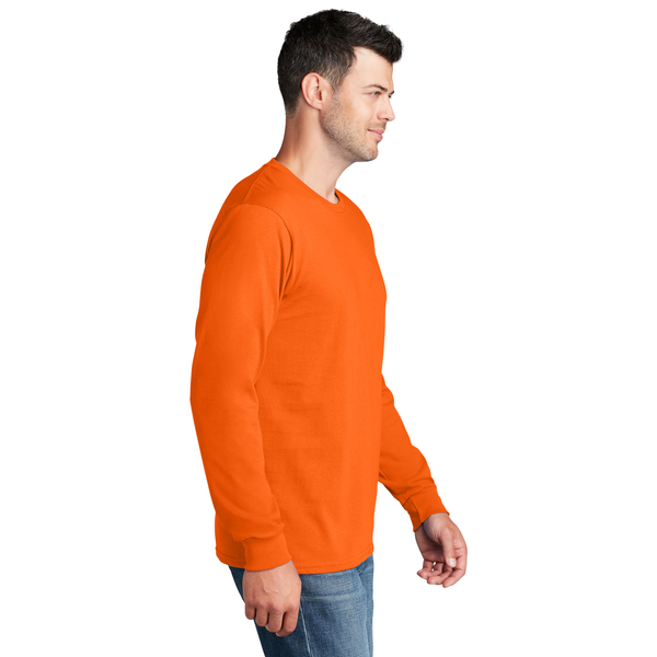 Port & Company® 100% Cotton Full Color Long Sleeve Men's Tee
