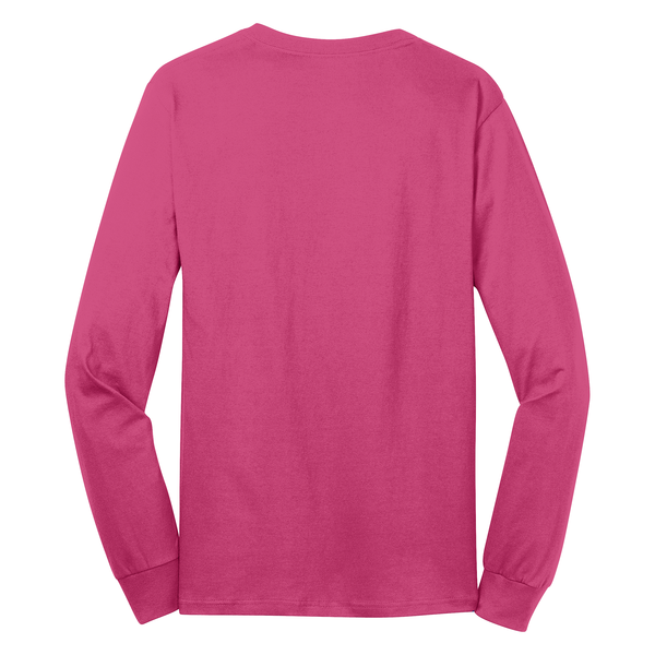 Port & Company® 100% Cotton Full Color Long Sleeve Men's Tee