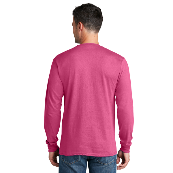 Port & Company® 100% Cotton Full Color Long Sleeve Men's Tee