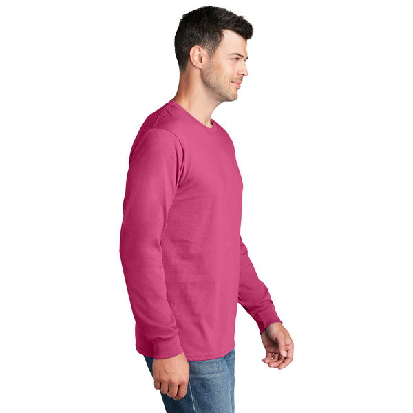 Port & Company® 100% Cotton Full Color Long Sleeve Men's Tee