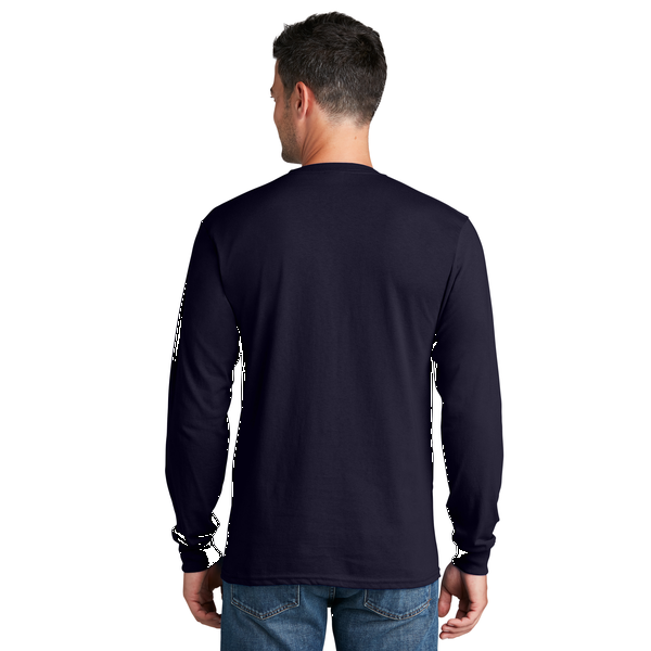 Port & Company® 100% Cotton Full Color Long Sleeve Men's Tee