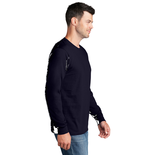 Port & Company® 100% Cotton Full Color Long Sleeve Men's Tee