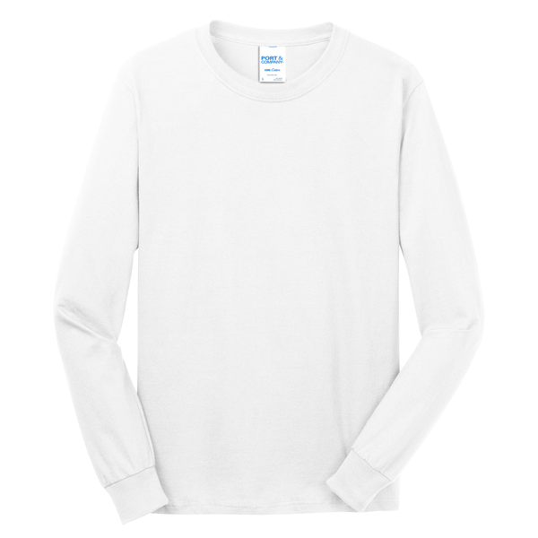 Port & Company® 100% Cotton Full Color Long Sleeve Men's Tee