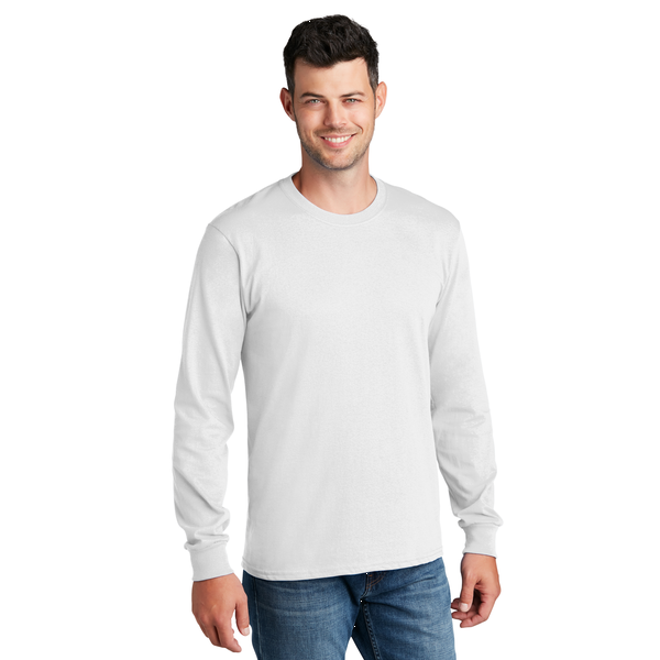 Port & Company® 100% Cotton Full Color Long Sleeve Men's Tee
