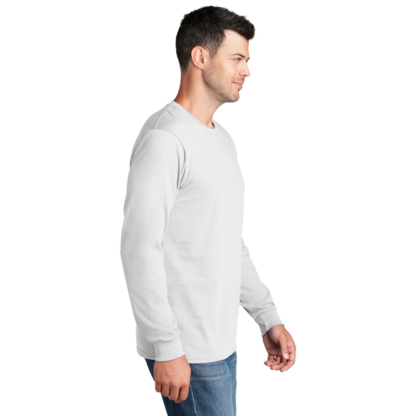Port & Company® 100% Cotton Full Color Long Sleeve Men's Tee