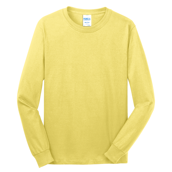 Port & Company® 100% Cotton Full Color Long Sleeve Men's Tee