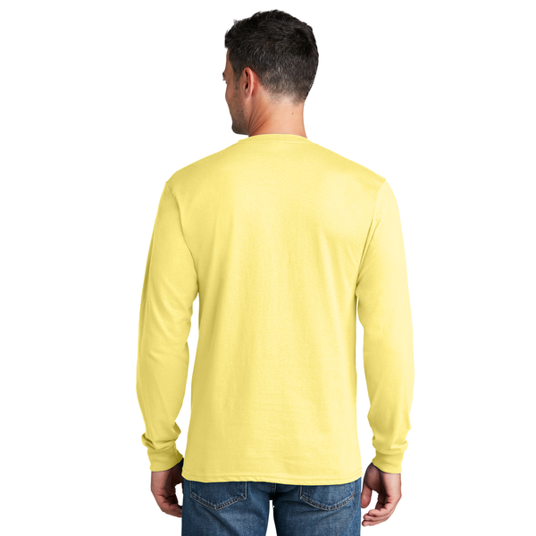 Port & Company® 100% Cotton Full Color Long Sleeve Men's Tee