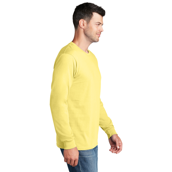 Port & Company® 100% Cotton Full Color Long Sleeve Men's Tee
