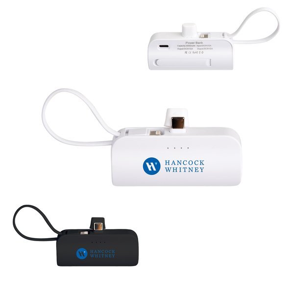 Pill Power Bank w/ Phone Stand, 5000mAh