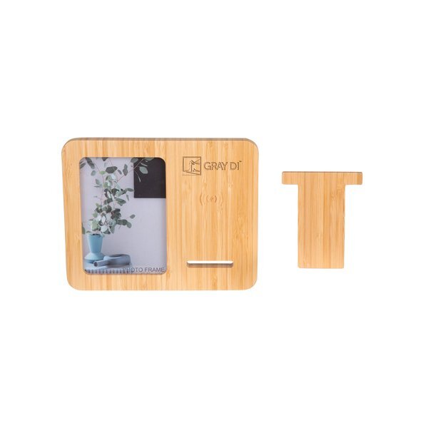 Bamboo Photo Frame 4"x6" & 10W Wireless Charger