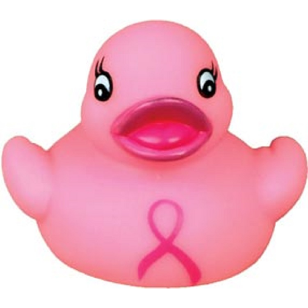Mini Pink Ribbon Rubber Duck