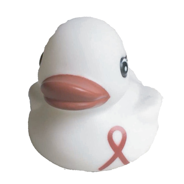Red Ribbon Awareness Rubber Duck
