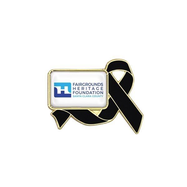 Awareness Ribbon Lapel Pin, Rectangle