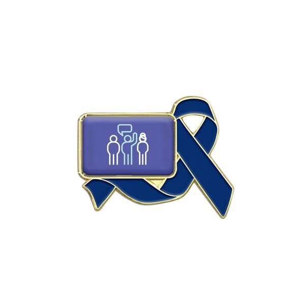 Awareness Ribbon Lapel Pin, Rectangle