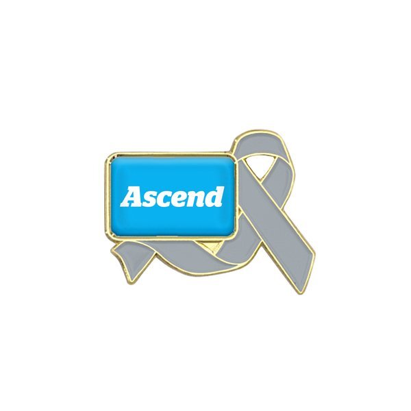 Awareness Ribbon Lapel Pin, Rectangle