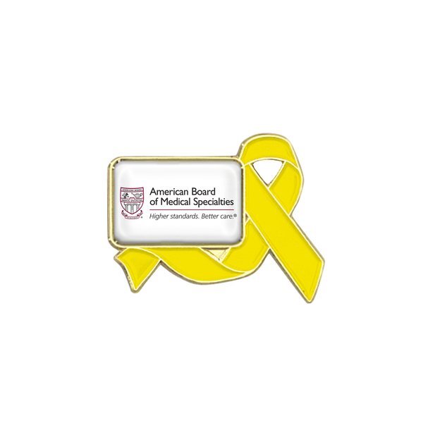 Awareness Ribbon Lapel Pin, Rectangle