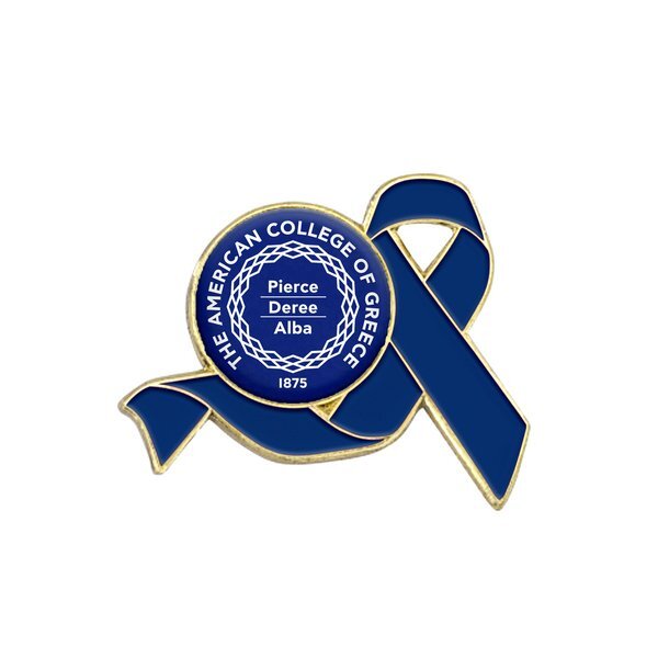 Awareness Ribbon Lapel Pin, Round