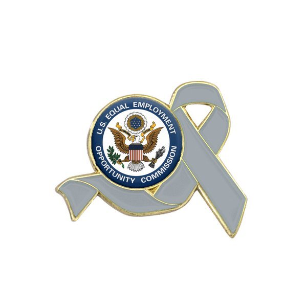 Awareness Ribbon Lapel Pin, Round