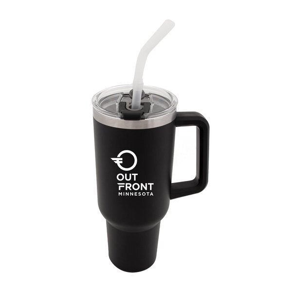Sequoia Double Wall Stainless Travel Mug with Straw, 40oz.